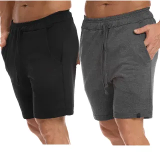 Bermudas Moletom Masculina Kit 2 - Academia Casual - Grafite + Mescla