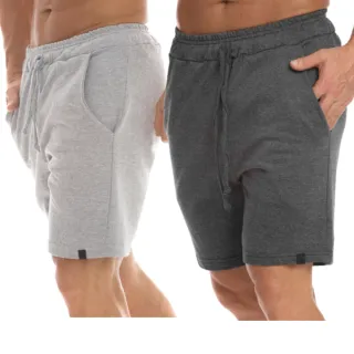 Bermudas Moletom Masculina Kit 2 - Academia Casual - Grafite + Mescla