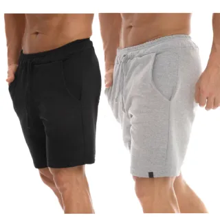 Bermudas Moletom Masculina Kit 2 - Academia Casual - Grafite + Mescla