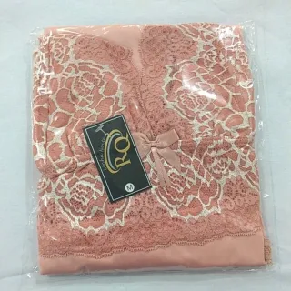 Roupa Sensual Feminina Camisola Rendada Bicolor - Preto