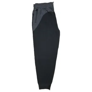 CÇFLAN - Calça moletom forrada com zíper no bolso - PRETO E CINZA