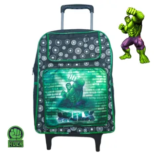 Mochila Rodinha Patrulha Canina Homem Aranha Sonic Hulk Minnie Mario Bros Roblox Naruto Infanfil Menino Menina - Batman Rodinhas