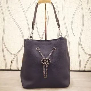 Bolsa com fecho de ziper e cordão de ferro, alça maior não vai - Vinho 21727