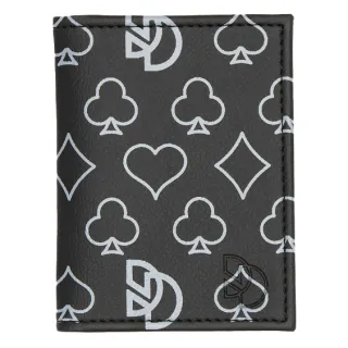 Grife Premium Porta Cartão Masculino Slim Carteira - PRETA/FLOR/CINZA