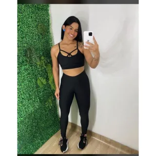 Top Calça Legging Conjunto Fitness Academia - ESTRELA