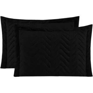 Travesseiros Premium Estampados Preto e Branco - Kit com 3 Unidades - Travesseiro Preto Matelado