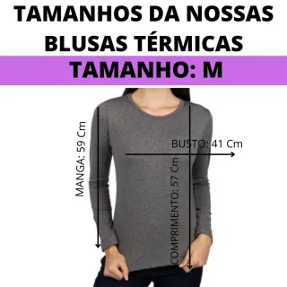 Blusa Térmica Peluciada Manga Longa Grossa Forrada Inverno - Cinza Mescla