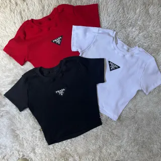 Blusa Cropeed Feminina Ribana Moda Gringa Blusinha Curta - Verde Militar