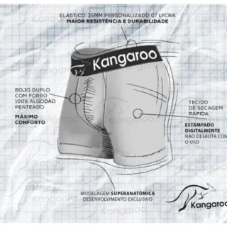 Cuecas Boxer Microfibra Masculina Kit 5 Unidades - G=40