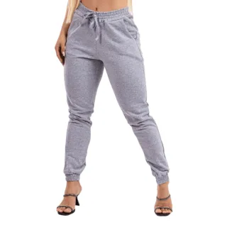 Punho Flanelada Calça Moletom Adulto Peluciada Grossa - Calça Moletom Fem Preto