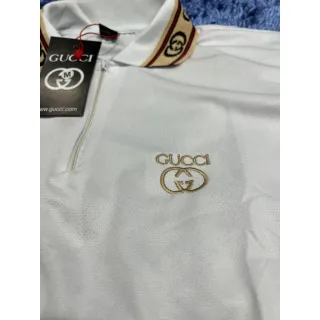 Polo Bordada Gucci Gola com Ziper - Todas as Cores e Tamanhos - Azul Royal