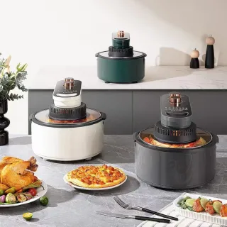 Air Fryer Digital 10L sem Óleo, com Panela Removível e Grelha para Refeições Variadas - Voltagem Dupla (127v-220v)