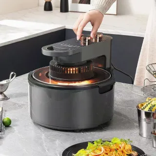 Air Fryer Digital 10L sem Óleo, com Panela Removível e Grelha para Refeições Variadas - Voltagem Dupla (127v-220v) - 220V