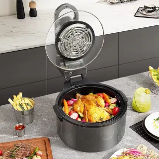 Air Fryer Digital 10L sem Óleo, com Panela Removível e Grelha para Refeições Variadas - Voltagem Dupla (127v-220v) - 220V