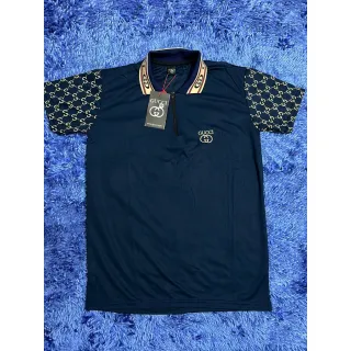 Polo Bordada Gucci Gola com Ziper - Todas as Cores e Tamanhos - Azul Royal