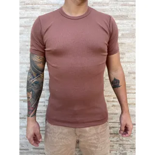 Camiseta Canelada Slim: Justa ao Corpo - Azul Marinho