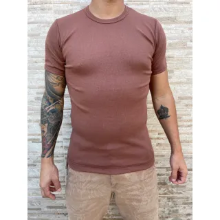 Camiseta Canelada Slim: Justa ao Corpo - Azul Marinho