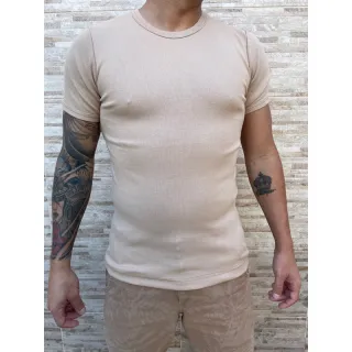 Camiseta Canelada Slim: Justa ao Corpo - Azul Marinho