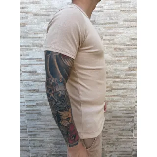 Camiseta Canelada Slim: Justa ao Corpo - Azul Marinho