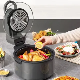 Fritadeira Elétrica Digital Air Fryer 10L, com Grelha e Cesto Removível, Sem Óleo, Bivolt - 220V