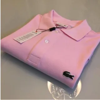 Camisa Polo LCST Básica Premium de Algodão - Envio Imediato, Queima de Estoque! - Rosa
