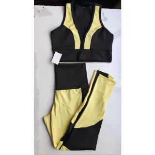 Roupa Fitness Conjunto Calça Legging e Top para Academia - Raryel - Azul Escuroo