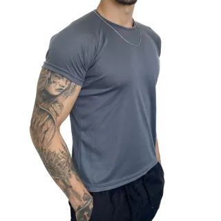 Kit Masculino de Camisetas Dry Fit - Treino - Casual - Academia - Branco-Bord-Pret-Chumbo-Prata