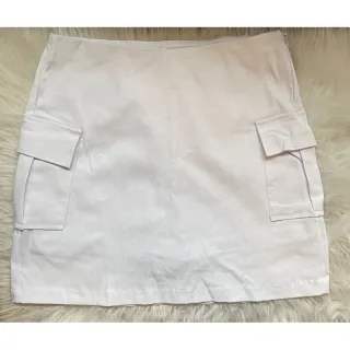 Saia Cintura Alta com Bolso Lateral - Curta - Pink