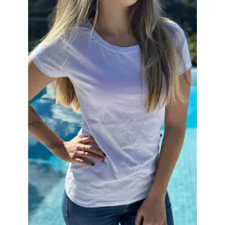 Camiseta 100% algodão lisa fio 30.1 penteado - Areia