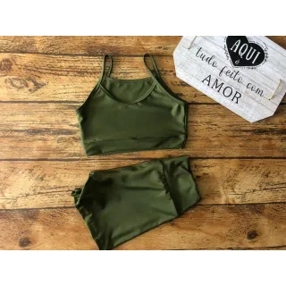 Moda fitness: conjunto top e short curto ou pedal - Est.13