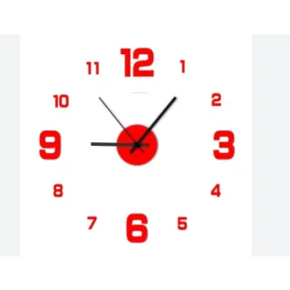 Relógio de parede silencioso criativo luminoso 3D sem perfuração - Dourado