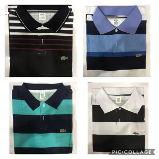 Camisa Polo Listrada em Algodão Promoção Imperdível - Rosa