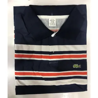 Camisa Polo Listrada em Algodão Promoção Imperdível - Rosa