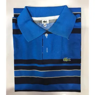 Camisas Polo Listradas em Algodão - Supper Promoção! - Azul Marinho