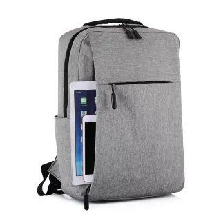 Mochila Impermeável Escolar com USB para Notebook 15.6 - 1 ZIPER CINZA