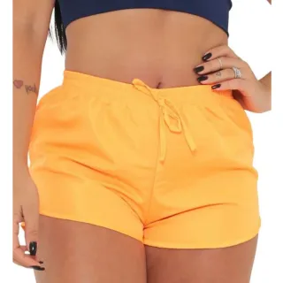 Moda Fitness Short Feminino Tactel para Academia Caminhada Crossfit - Verde neon