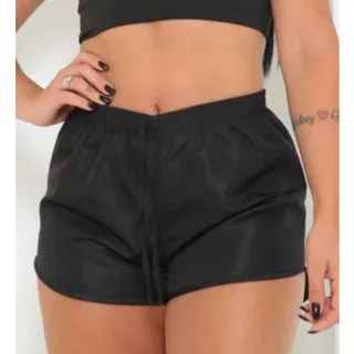 Moda Fitness Short Feminino Tactel para Academia Caminhada Crossfit - Verde neon