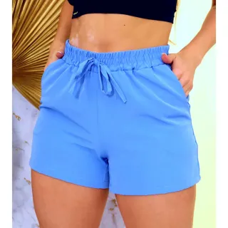 Moda Fitness Short Feminino Tactel para Academia Caminhada Crossfit - Verde neon