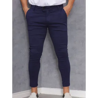 Calça Masculina Skinny Alfaiataria Lycra Elastano - Azul