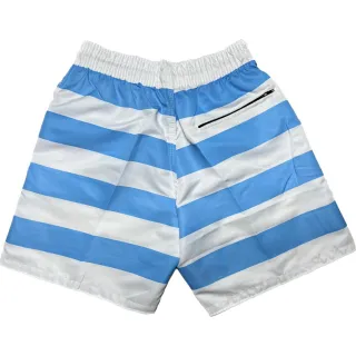 Short Tactel Masculino Listrado - Ideal para treinos na academia - Azul Bebê