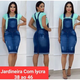 Barata Jardineira Salopete Moda Evangélica Estilosa com Lycra - Modelo 5