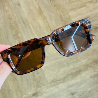 Proteção Uv400 Óculos Quadrado Masculino Feminino - Azul Transparente