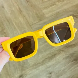 Proteção Uv400 Óculos Quadrado Masculino Feminino - Azul Transparente