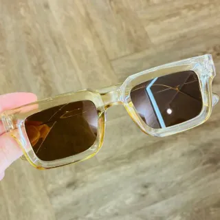 Proteção Uv400 Óculos Quadrado Masculino Feminino - Azul Transparente