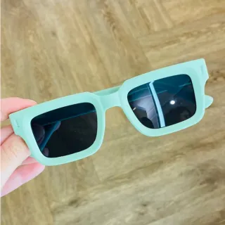 Proteção Uv400 Óculos Quadrado Masculino Feminino - Azul Transparente