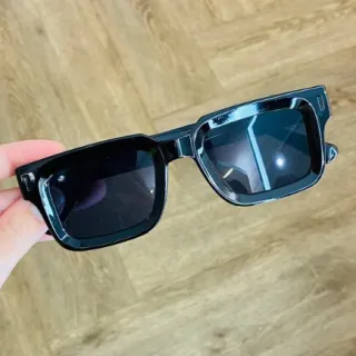 Proteção Uv400 Óculos Quadrado Masculino Feminino - Azul Transparente