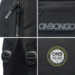 Mochila Grande Masculina Onbongo Impermeável Reforçada Notebook - Preta com colorido