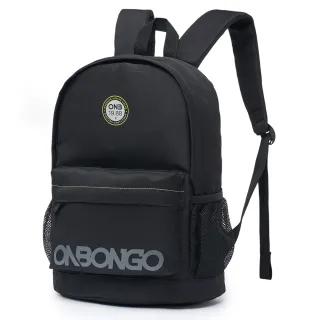 Mochila Grande Masculina Onbongo Impermeável Reforçada Notebook - Preta com colorido