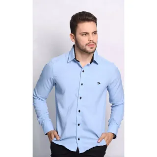 Camisa Masculina Slim Fit Manga Longa - Modelo Social Original