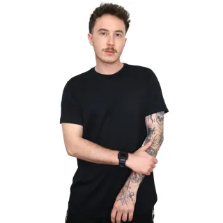 Algodão 100% Lisa Básica Masculina Camiseta - Branca